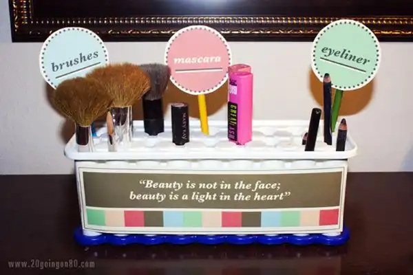 Makeup organizer diy brush