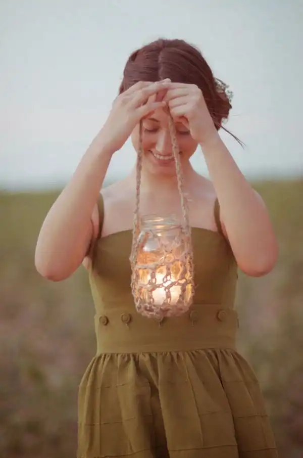 Mason jar light candle