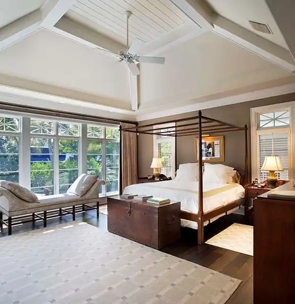 Master bedroom with canopy bed