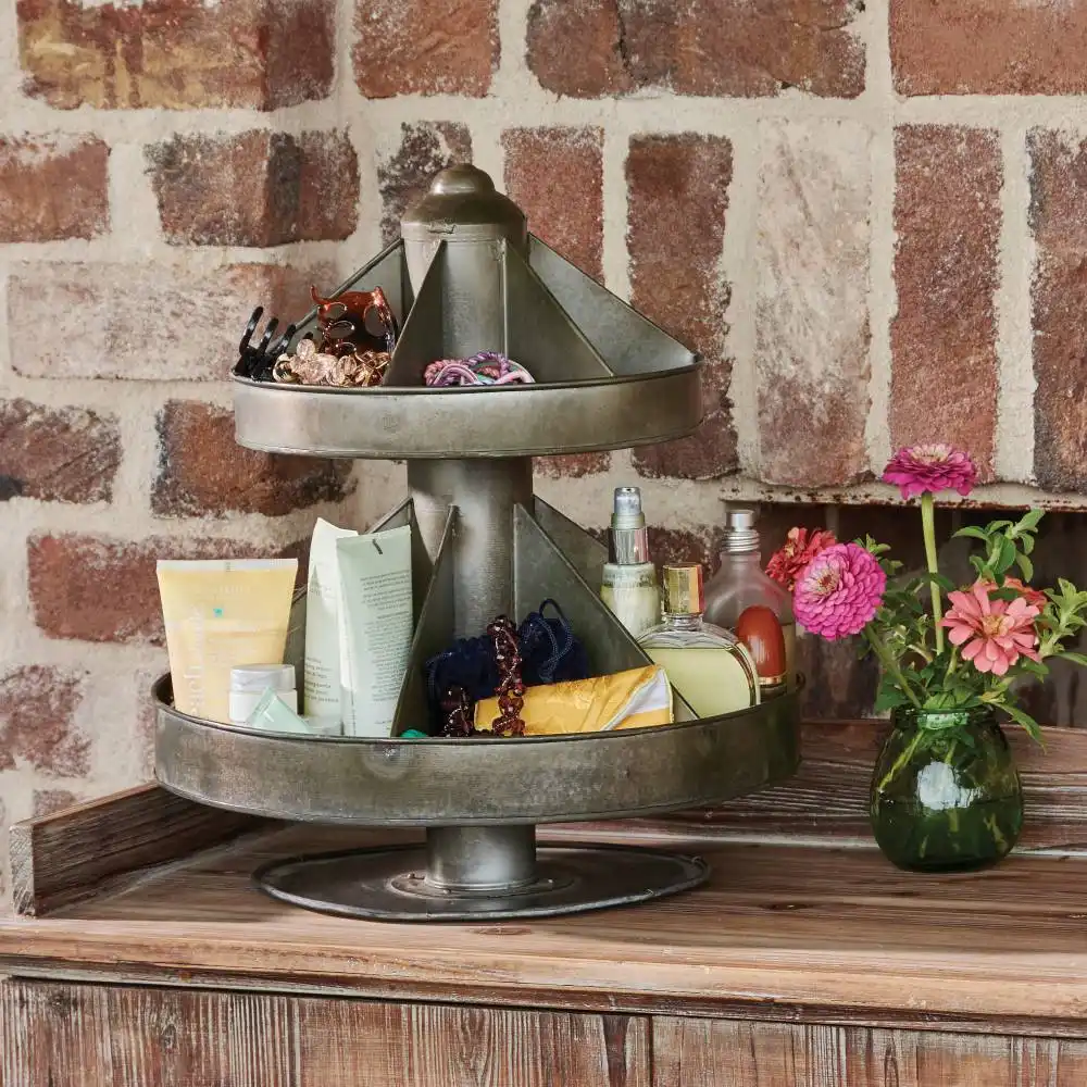 metal lazy susan organizer farmhouse