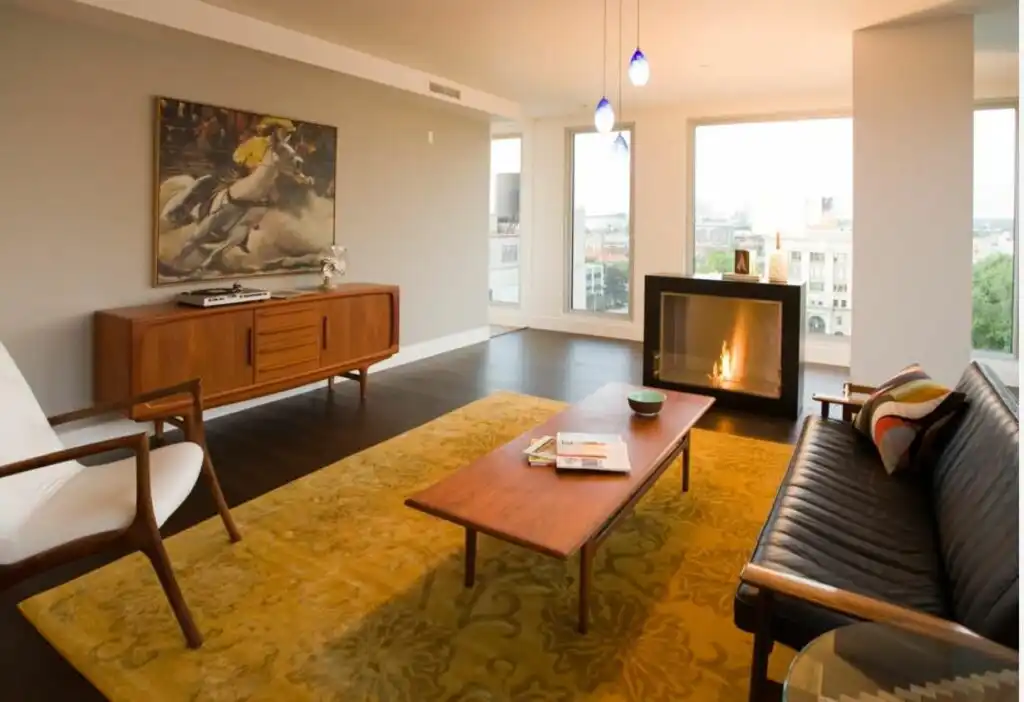 Mid century modern living room 1970s 1024x702