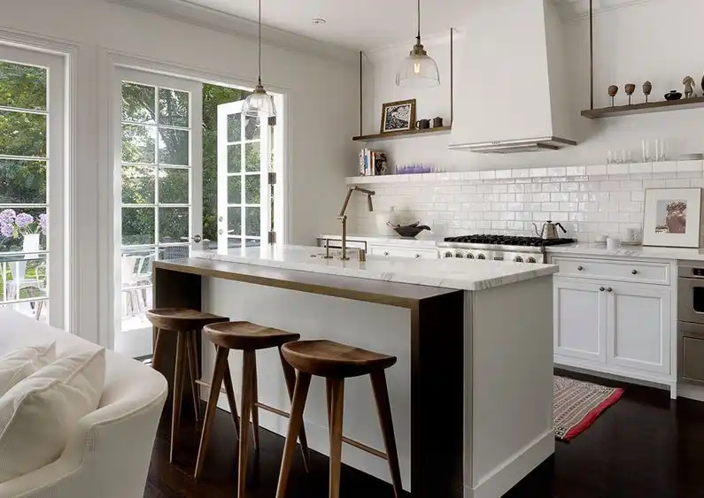 Minimalist wood kitchen stool