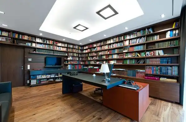 Modern large office library inside