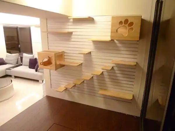 Modular cat climbing wall large 03