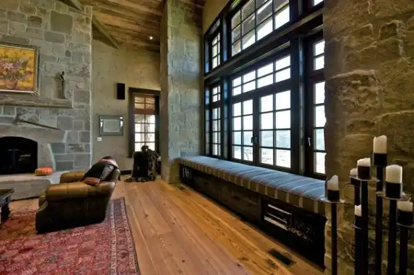 Mountain design window seat