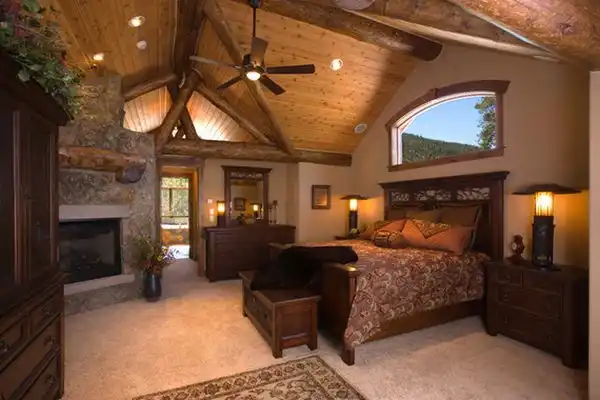 Mountain master bedroom artificial lighting