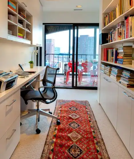 Narrow office traditional rug