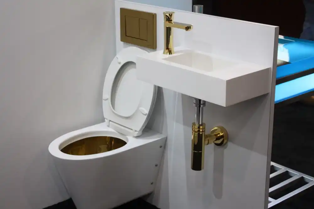 Homeowners want exposed plumbing to look as nice as the rest of the hardware as in this NeoMetro bathroom.