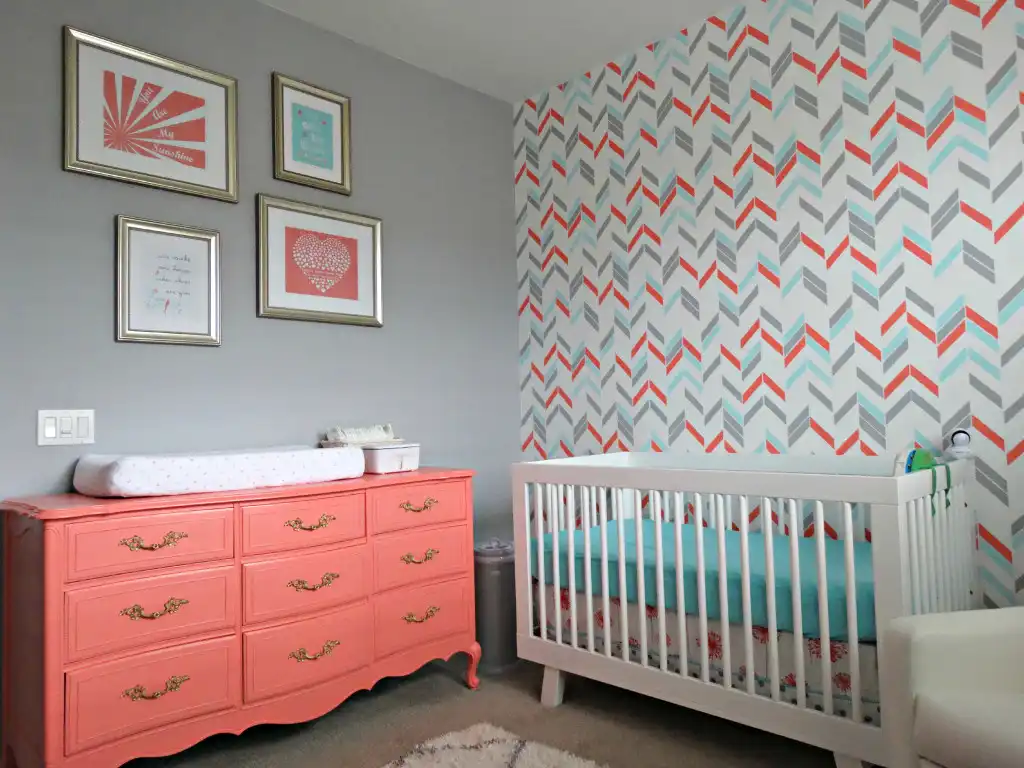 Nursery room coral design