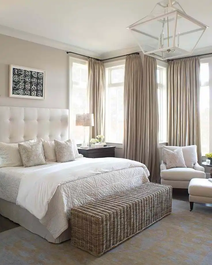 Neutral color bedroom interior design