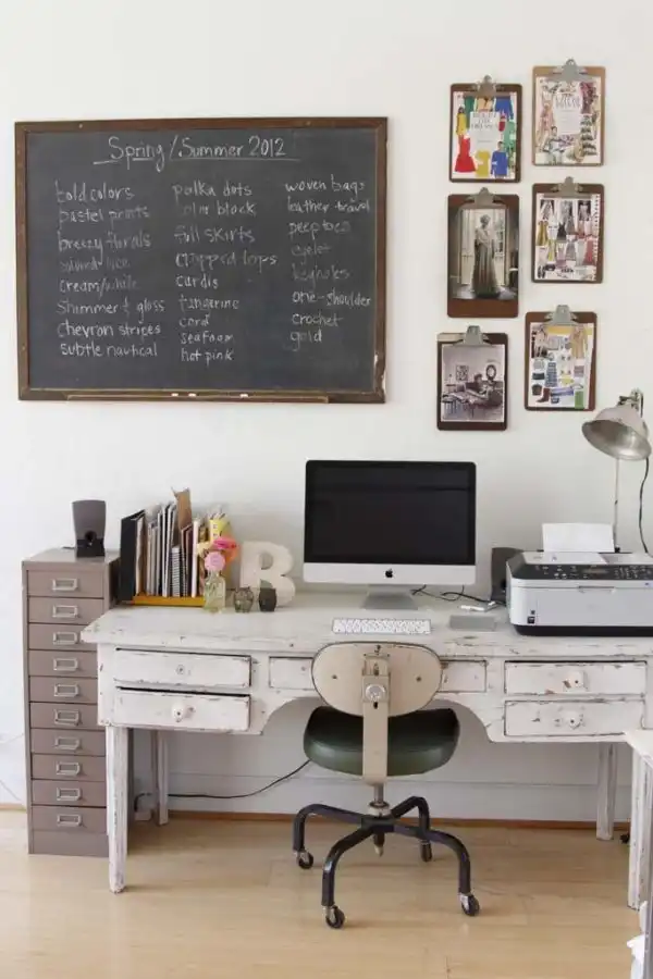 Old desk chalkboard frame