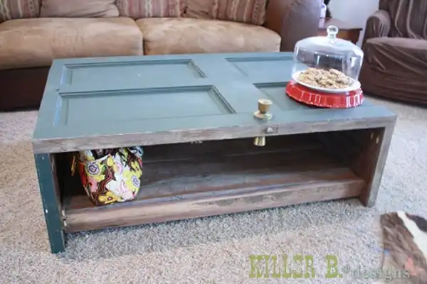 Old door coffee table