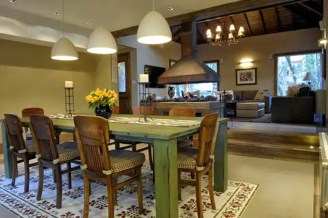 Only under the dining table modern floor