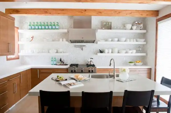 Open shelves decor