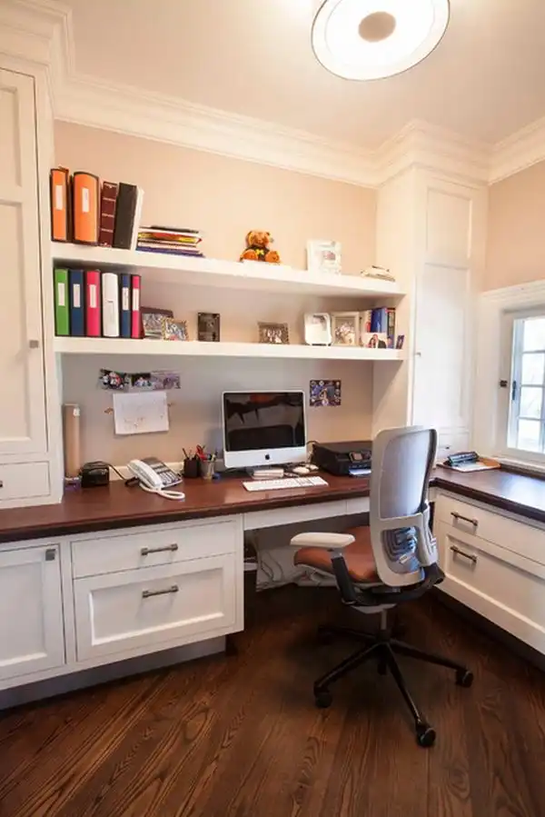 Open shelves for storage