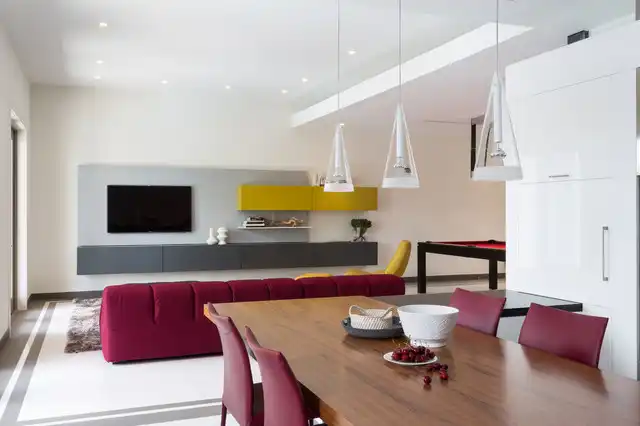 Open space room bold wall storage system