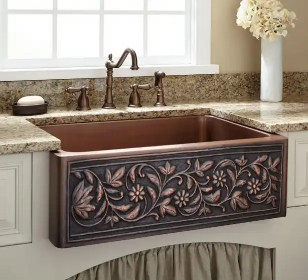 ornate-copper-kitchen-sink