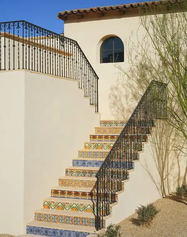 Outdoor stairs moroccan tiles