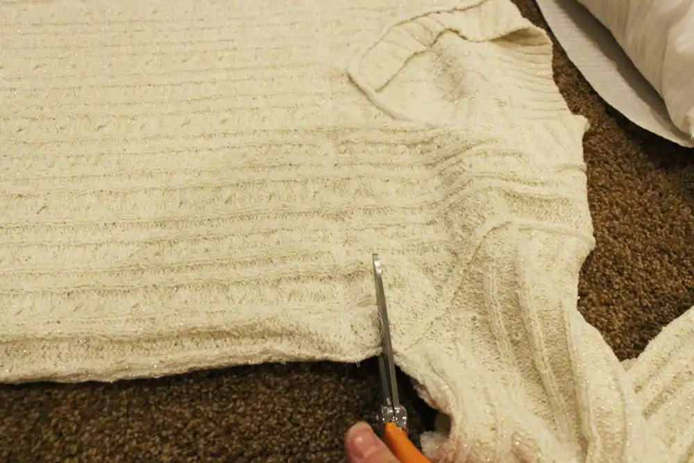outside your zigzag stitching on both seams