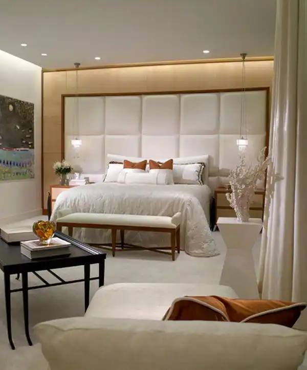 Oversized headboard for master bedroom