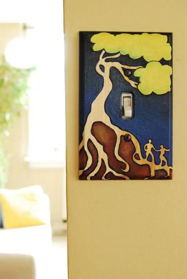 Painted light switch cover