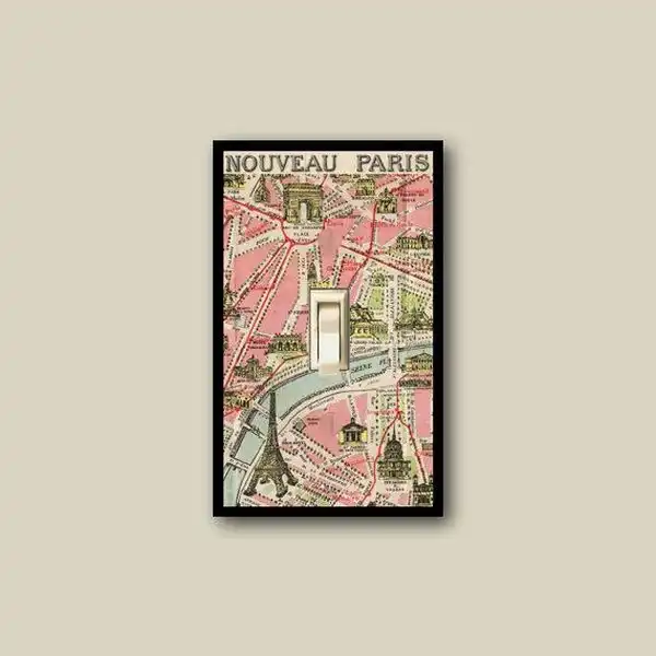 Paris map light switch design