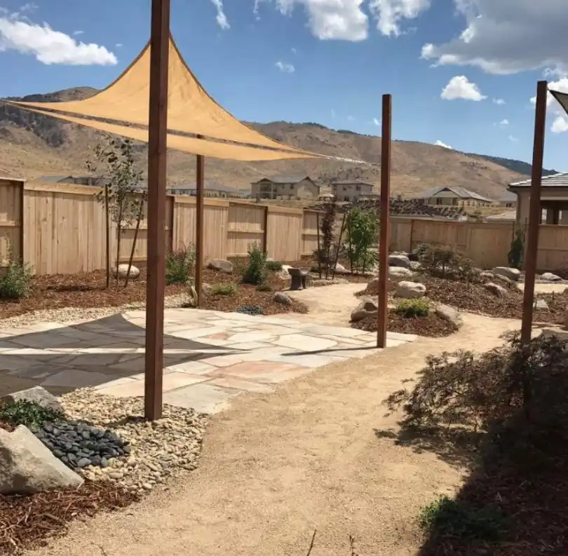 Pergola in desert yard