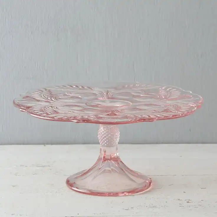 pink cake stand