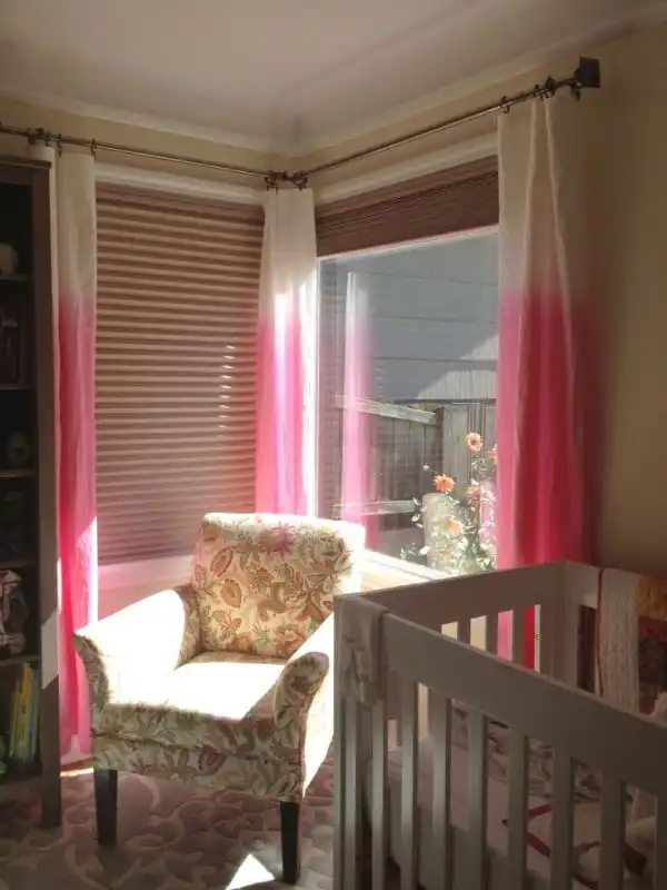 Pink ombre curtains