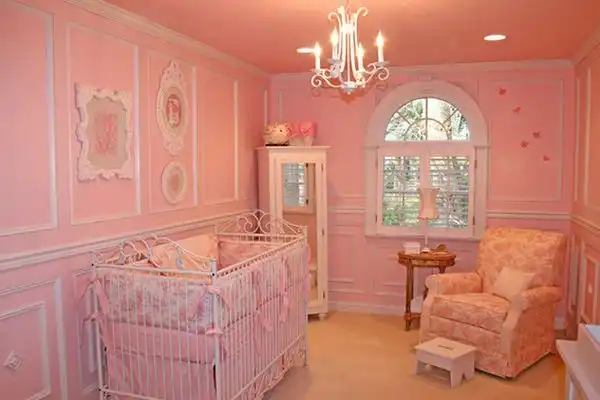 Pink princesses nursery room