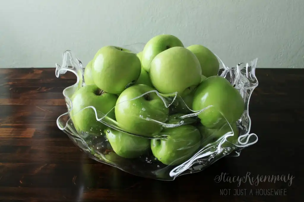 Plastic fruit bowl absract