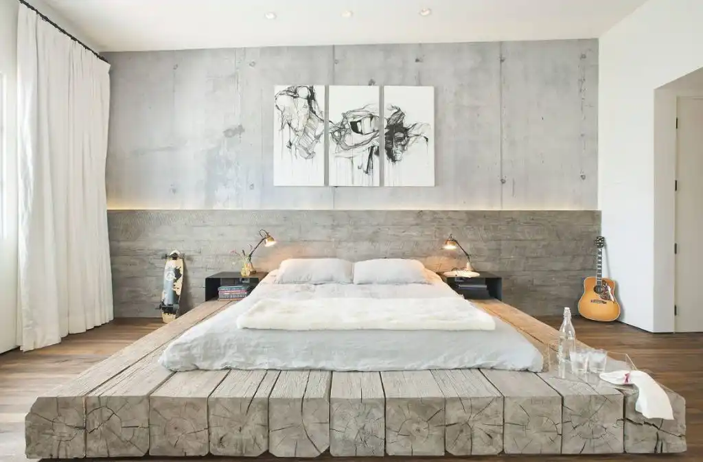 Platform bed post frame 1024x673