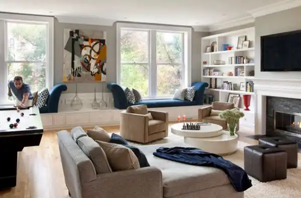 Playroom window seating