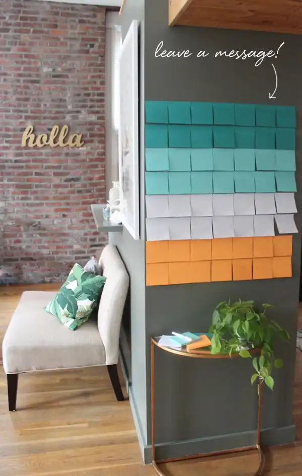 Post it wall colorful