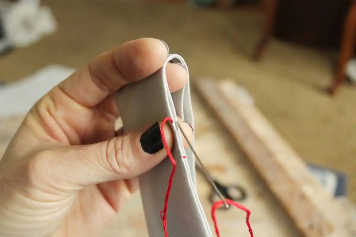 press the tip of your needle