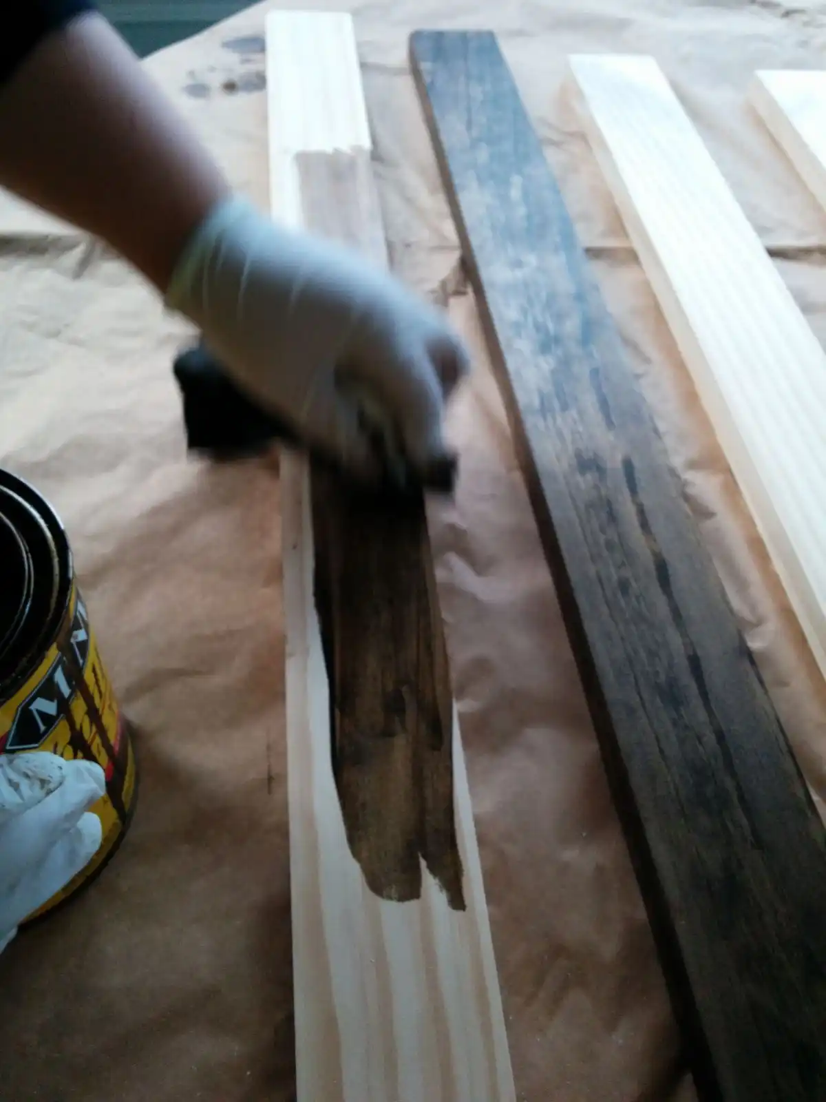 Wood stain process