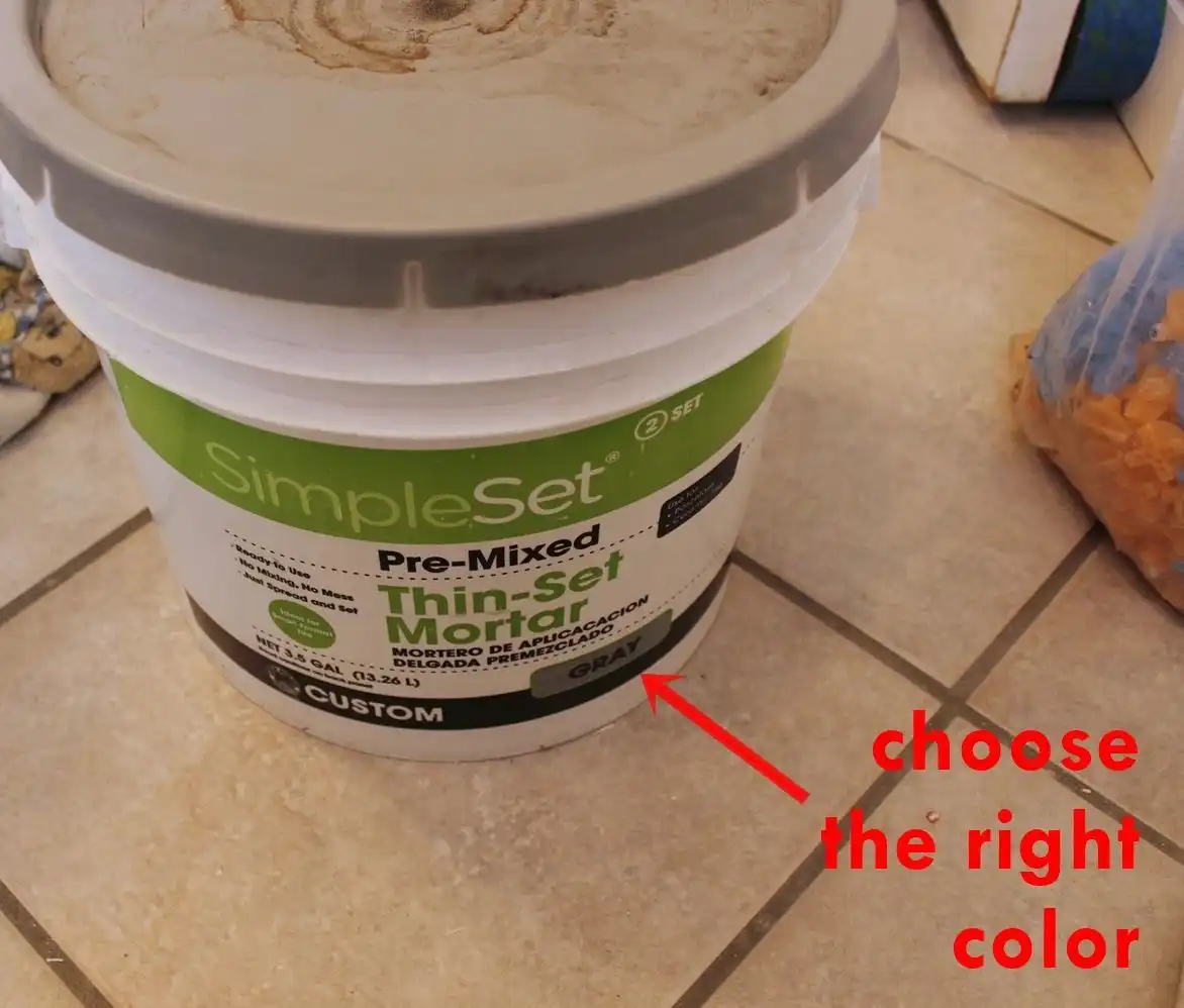 purchase powder thinset or pre-mixed thinset