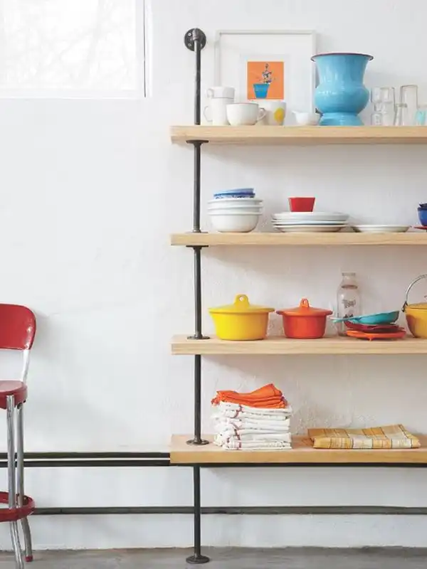 Quick diy mid century modern shelving