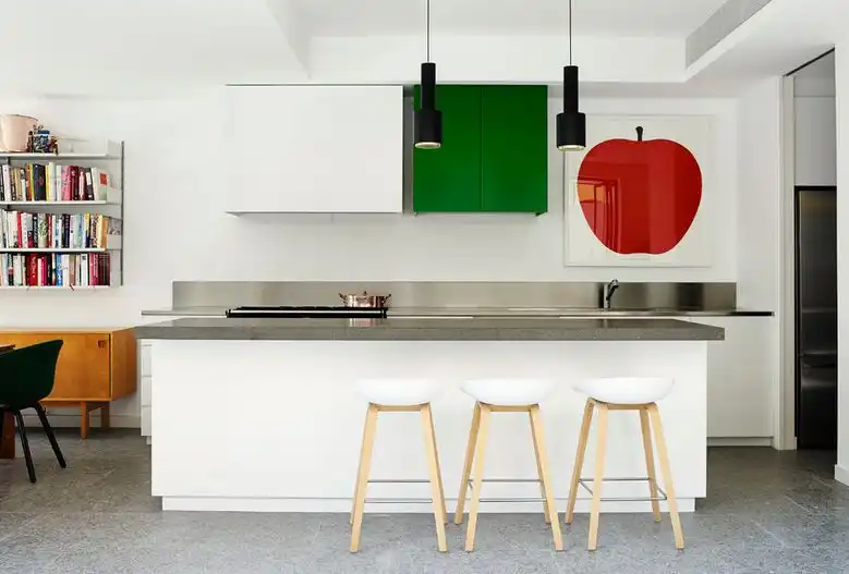quirky white bar stool