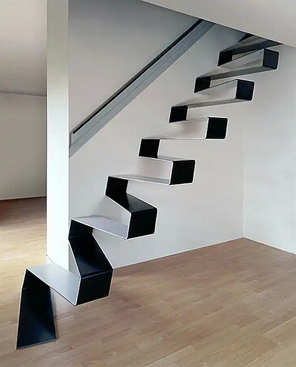 Rippling ribbon staircase