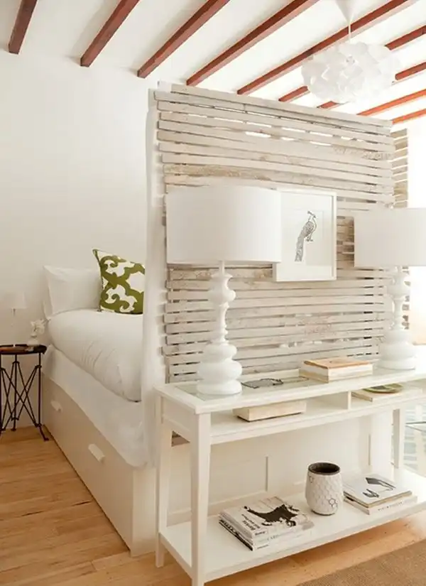 Room divider foot bed wall