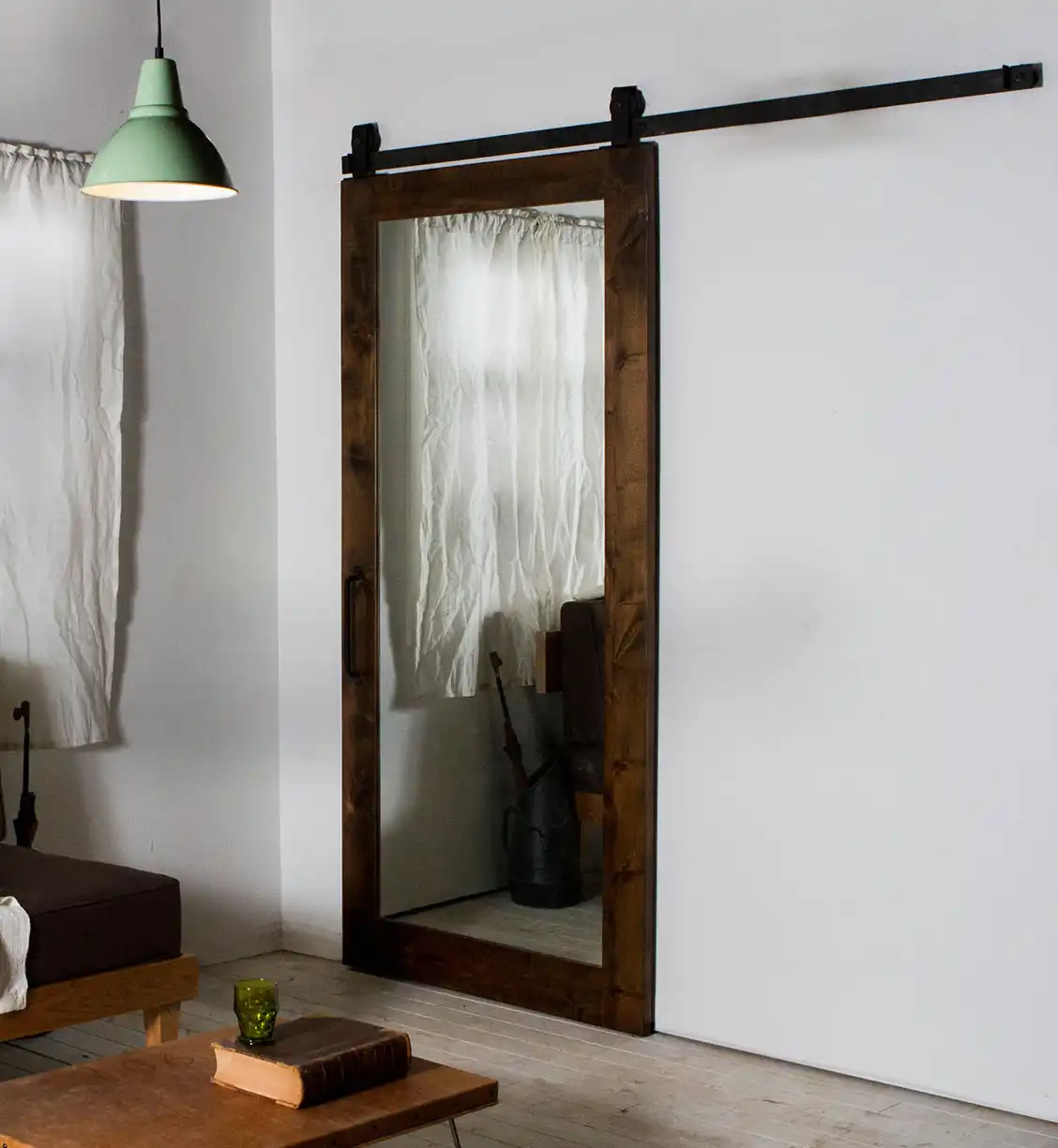 rustic-mirror-barn-door-system