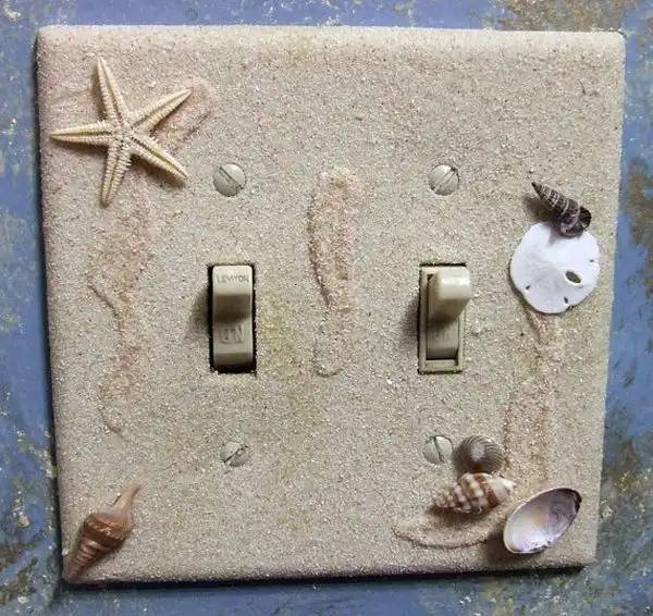 Sand shells light switch