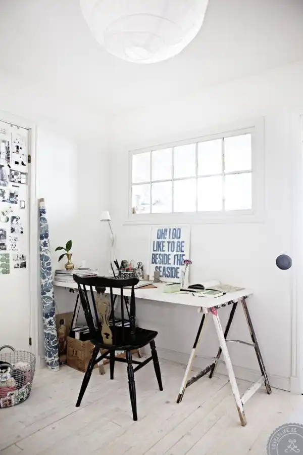 Scandinavian desk white decor