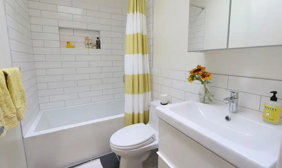 Shabby chic curtain for bathroom shower