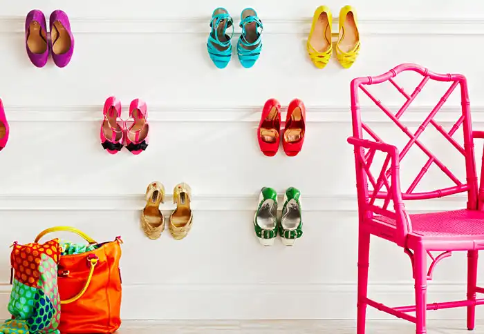 Shoes on wall