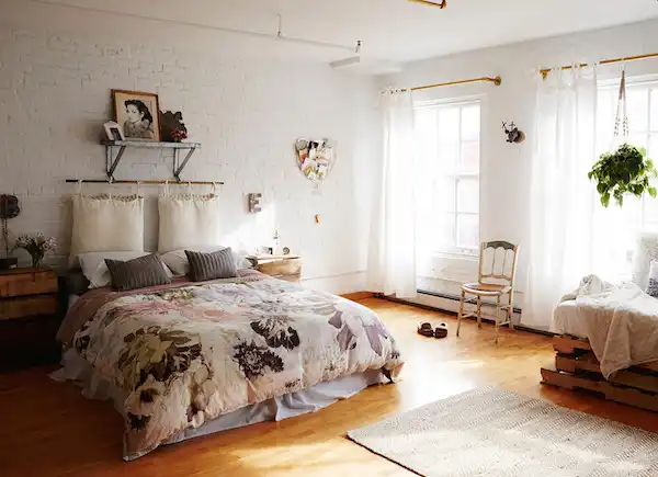 Simple bedroom designed for renting