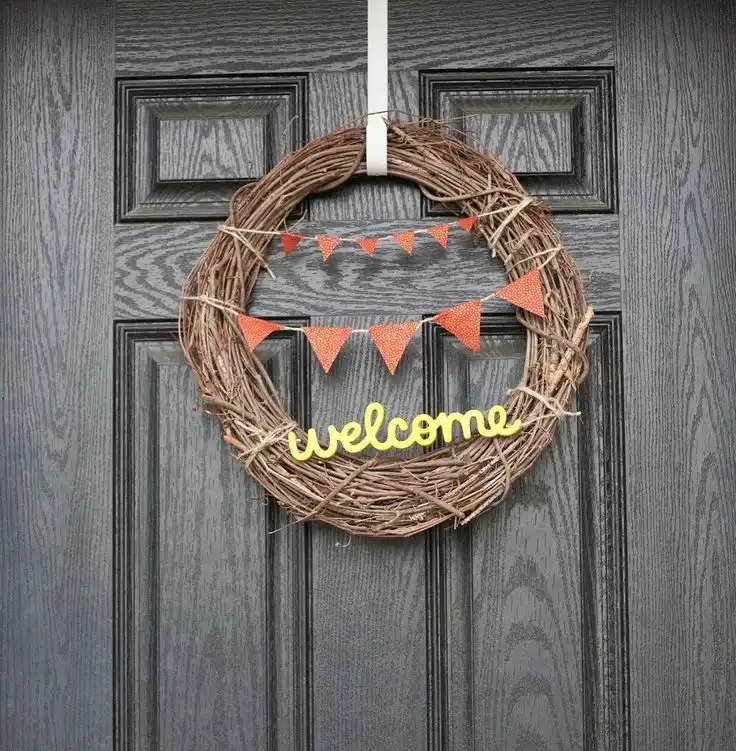 Grapevine Banner Fall Wreath