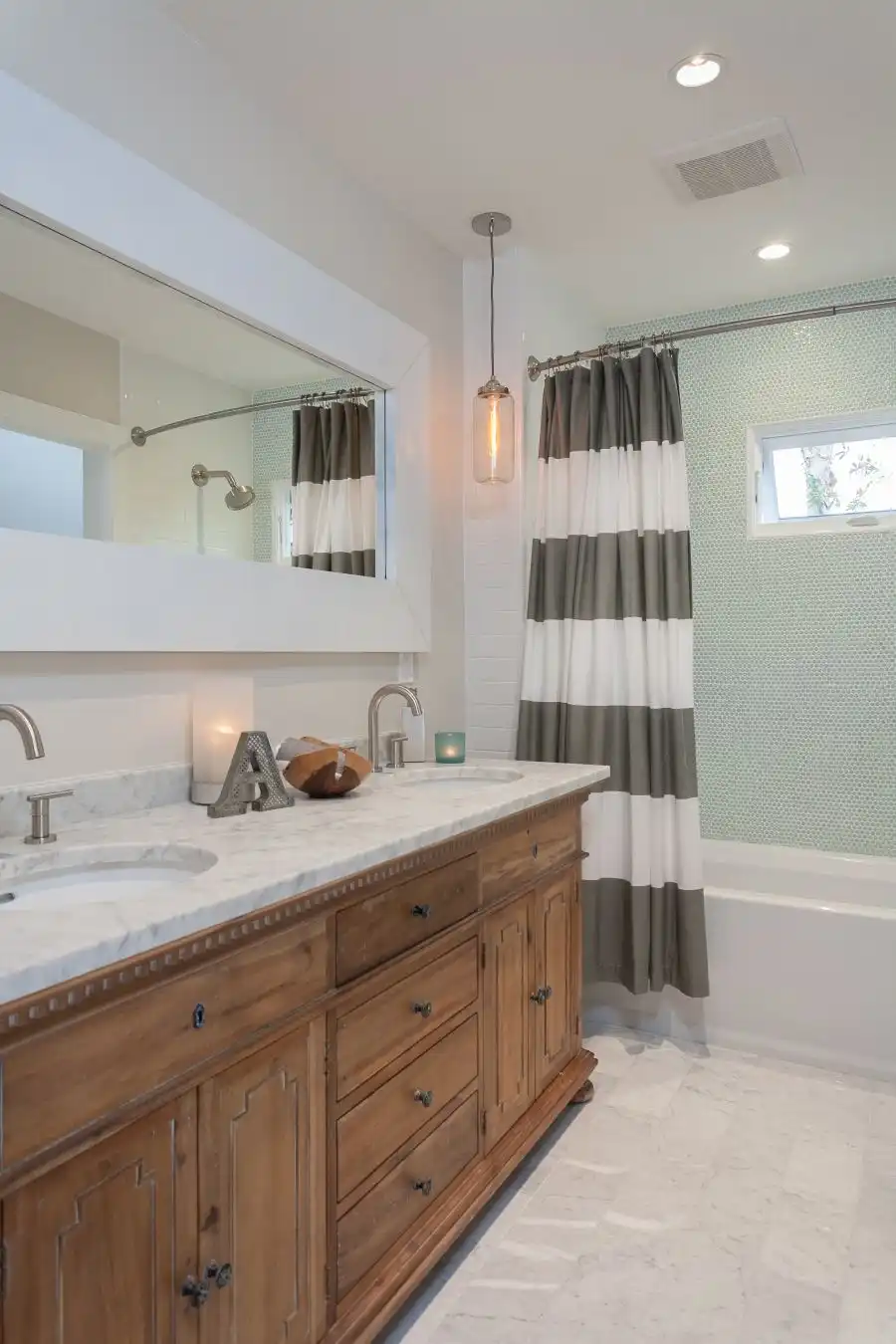 Simple gray curtain for shower