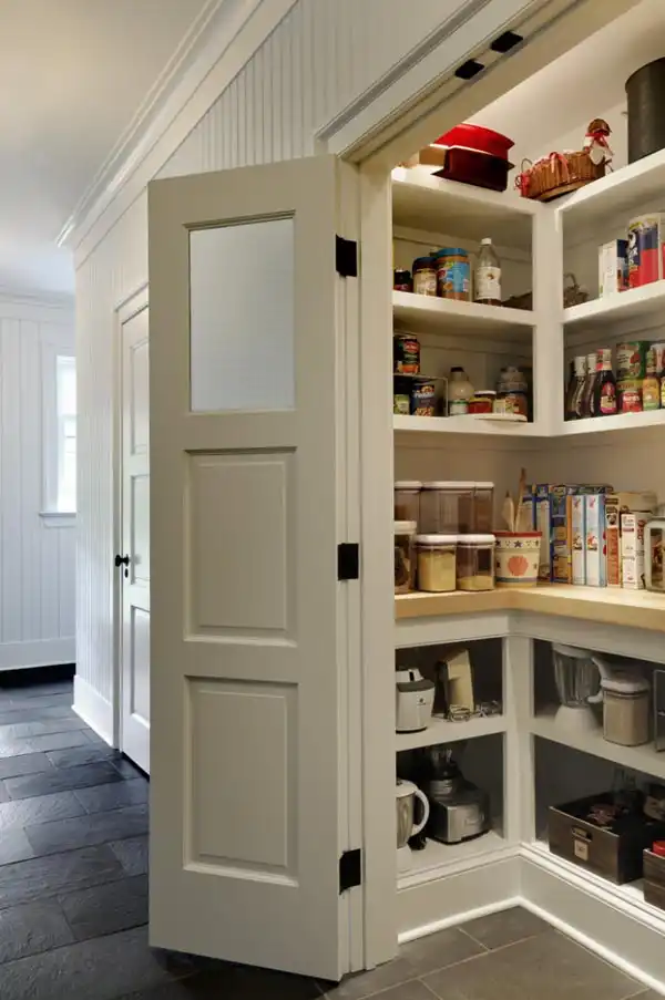 Small walk in kitchen pantry